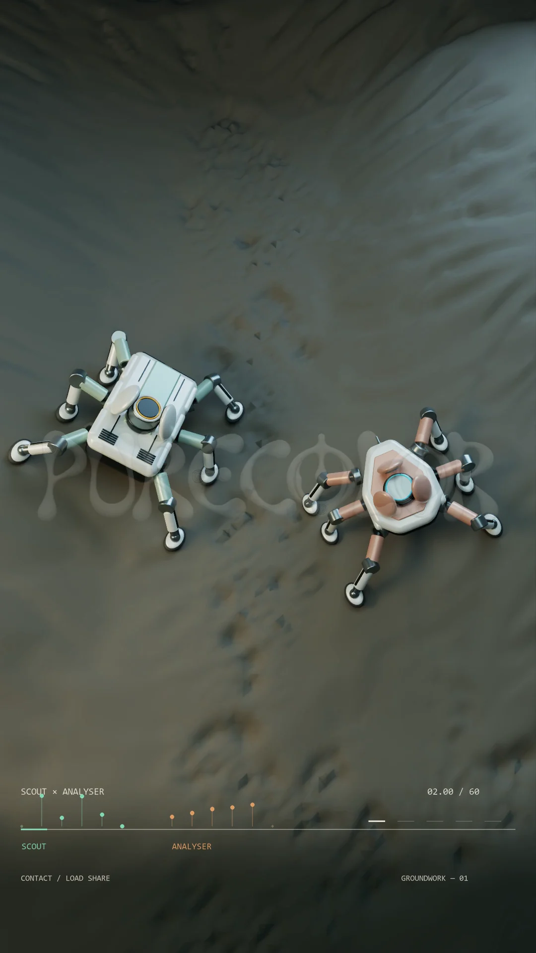 Contact / Field 2 · Two explorers and terrain