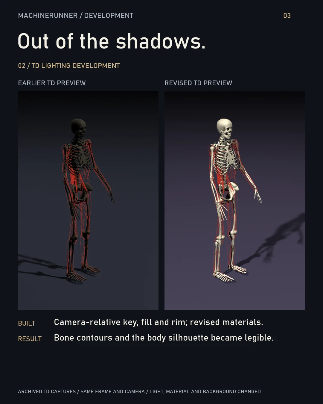 03 / 06 · Out of the shadows